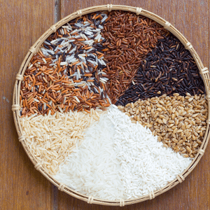 Different varieties of rice