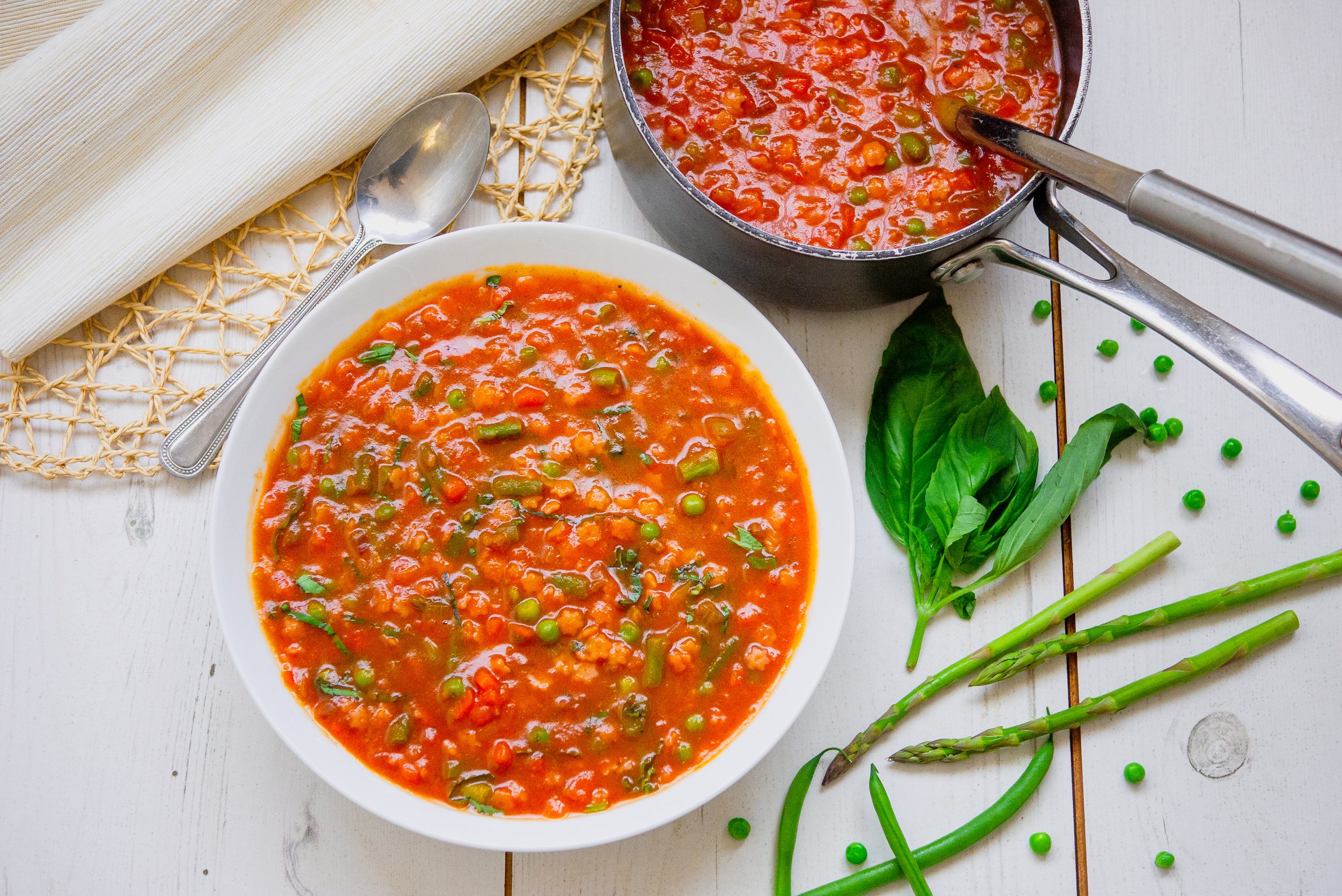 Tomato free minestrone soup