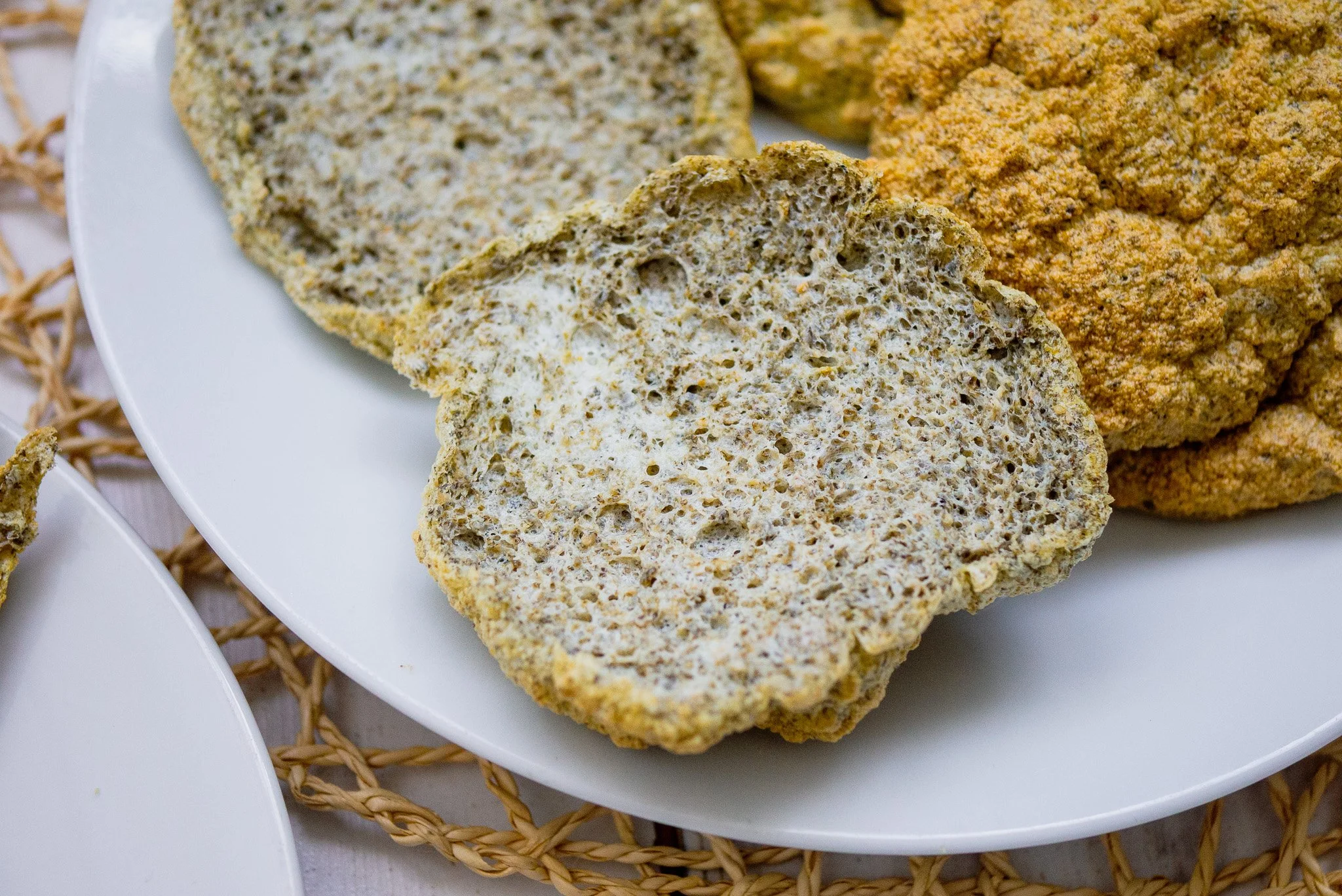 A close up of the cloud bread recipe