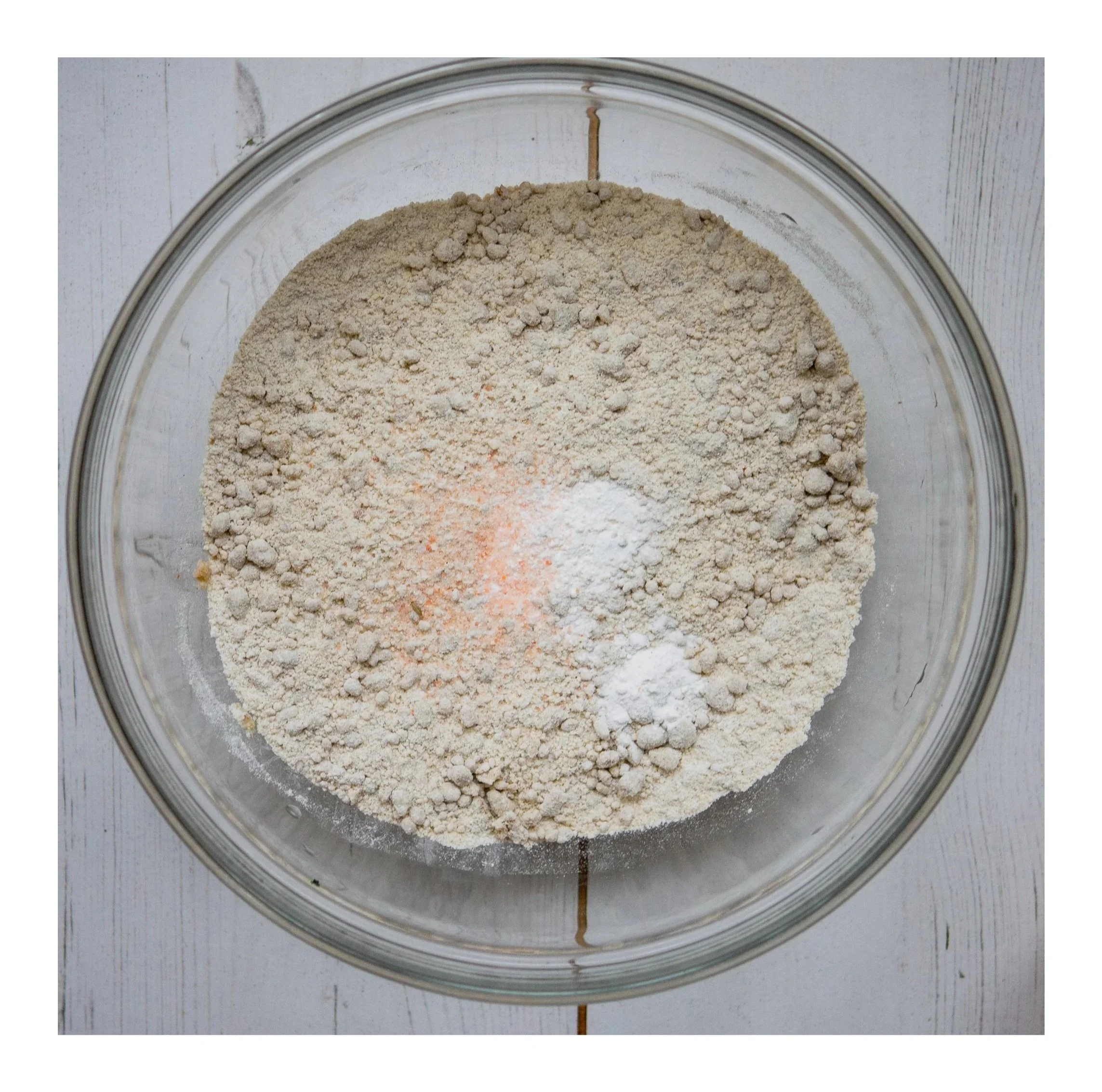 Combine the dry ingredients for the biscuit dough