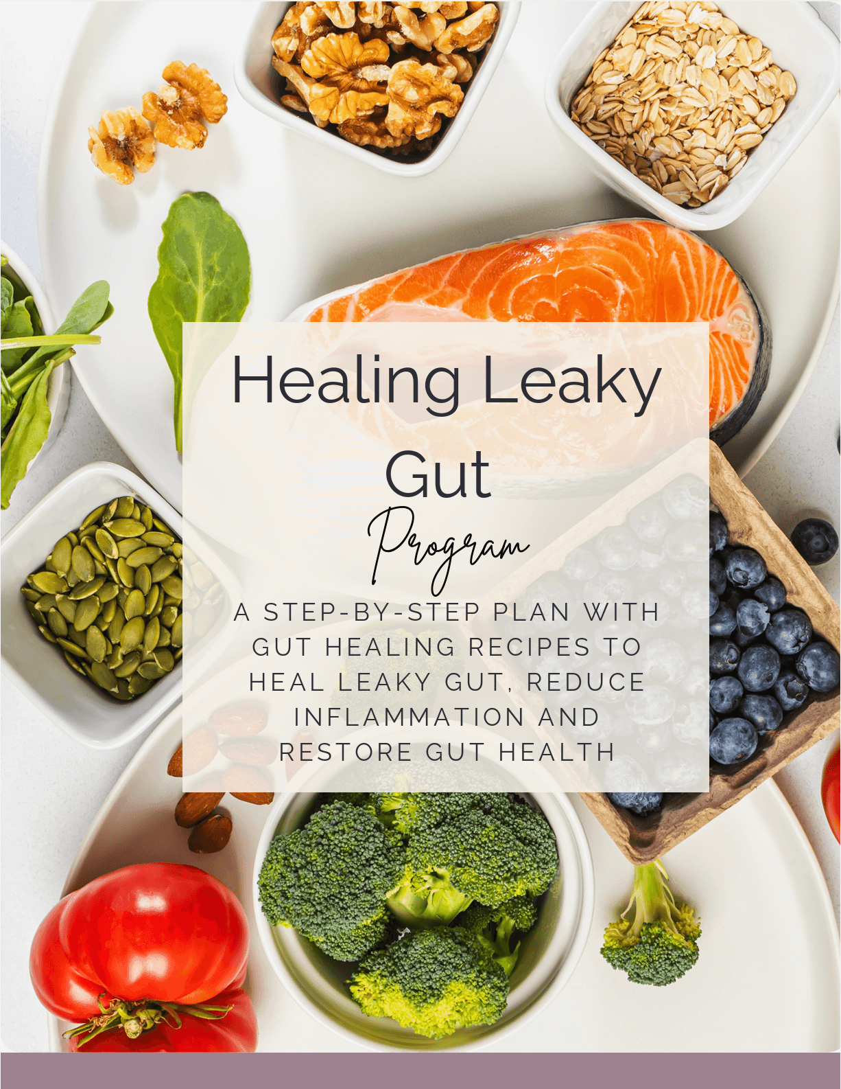 Cover page of gut health healing course
