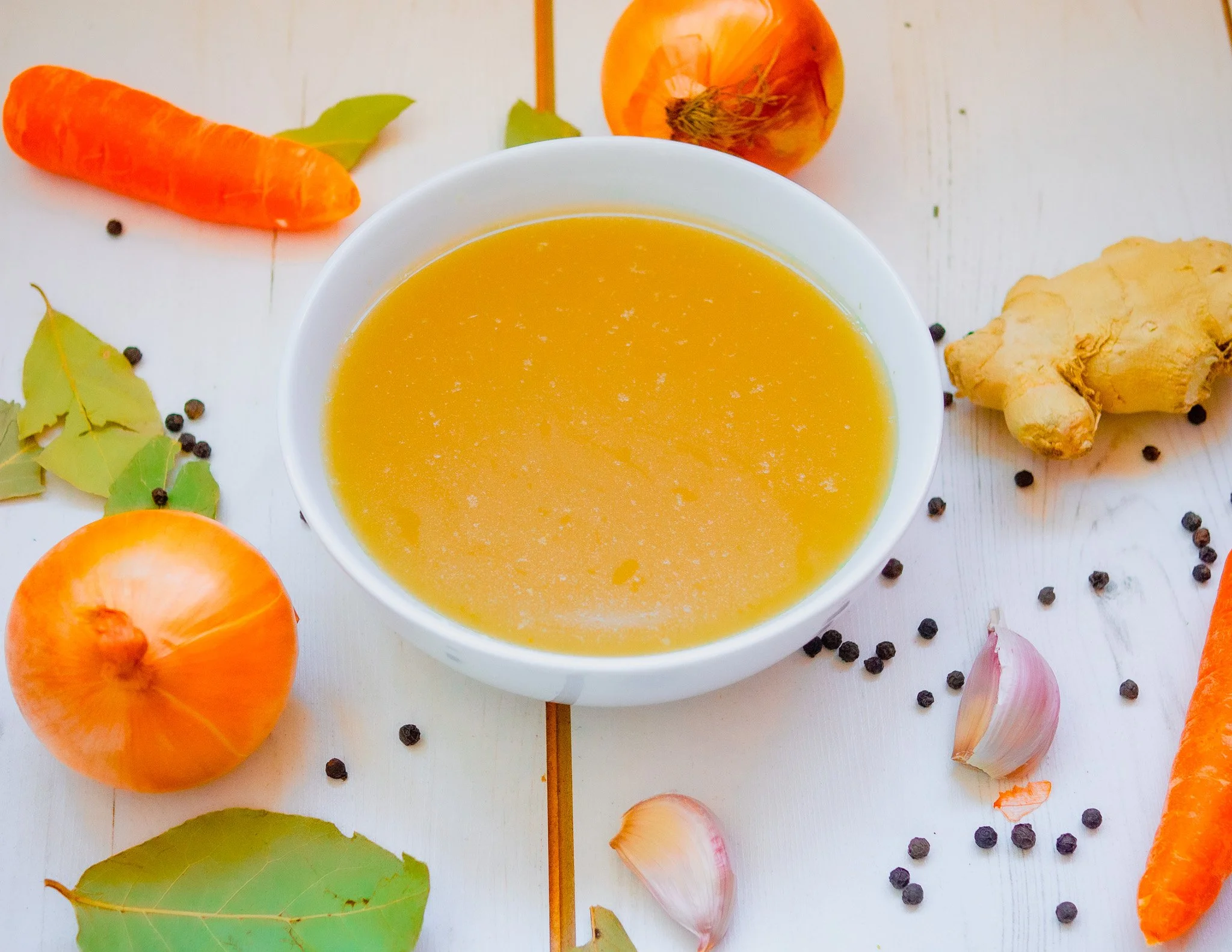 A bowl of bone broth