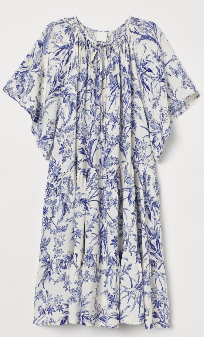 H&amp;M Toile Print Midi Dress