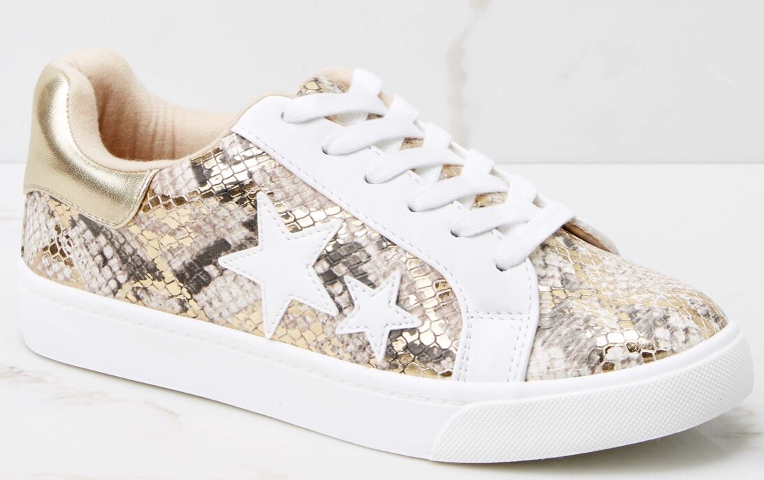 Red Dress snake print sneaker