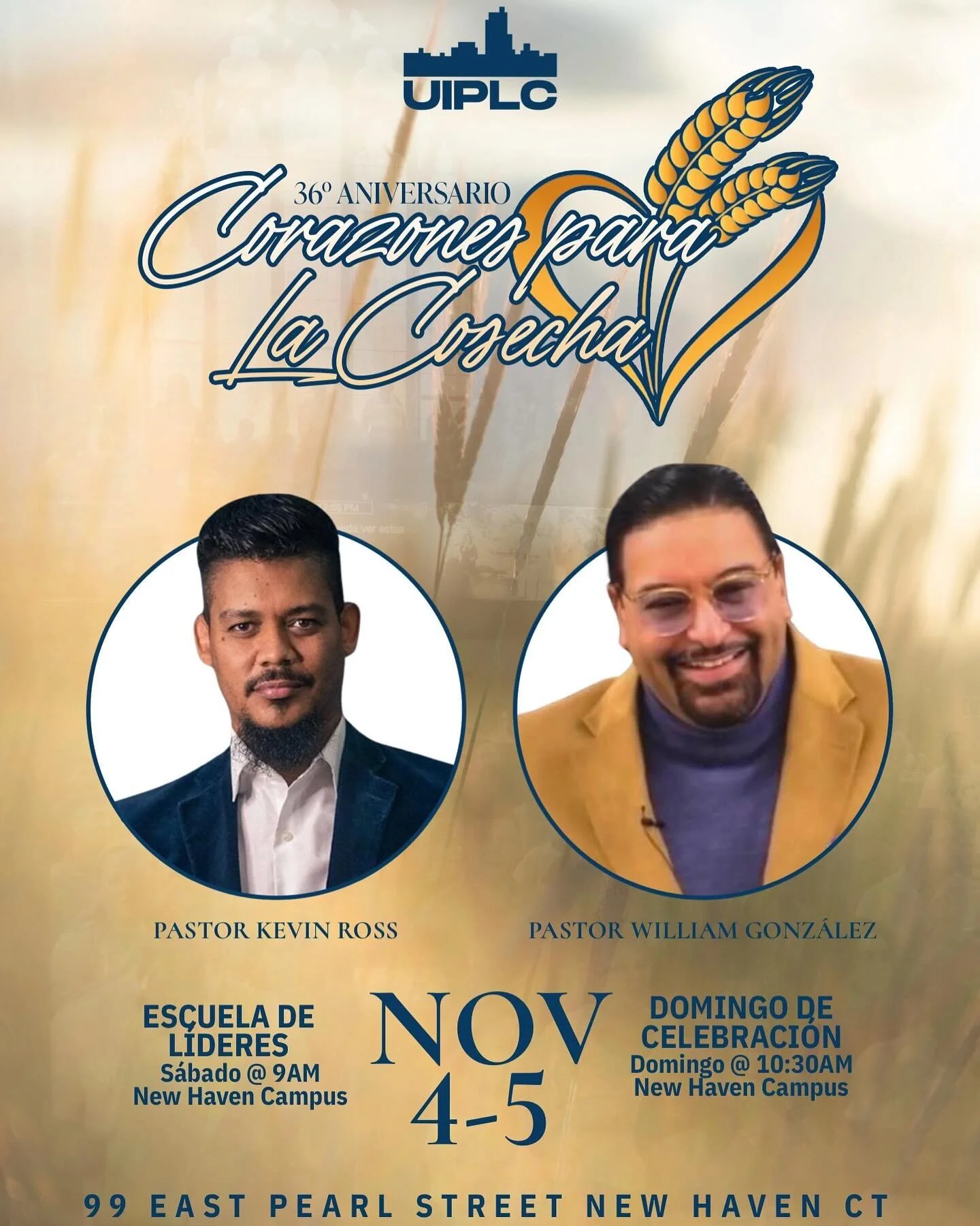 &iexcl;Corazones para la Cosecha!🌾❤️
&iexcl;Estamos celebrando nuestro 36&deg; aniversario como iglesia este pr&oacute;ximo fin de semana y queremos que seas parte de esta celebraci&oacute;n!
&ldquo;Preparando los corazones de los segadores para la