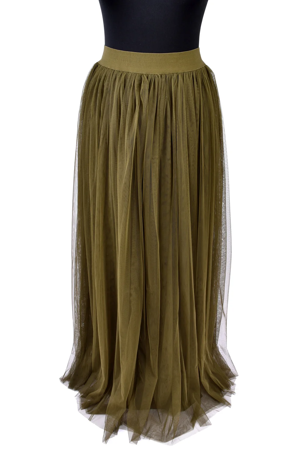 Olive Tulle Maxi Skirt (2 Lengths) — Una Rodden