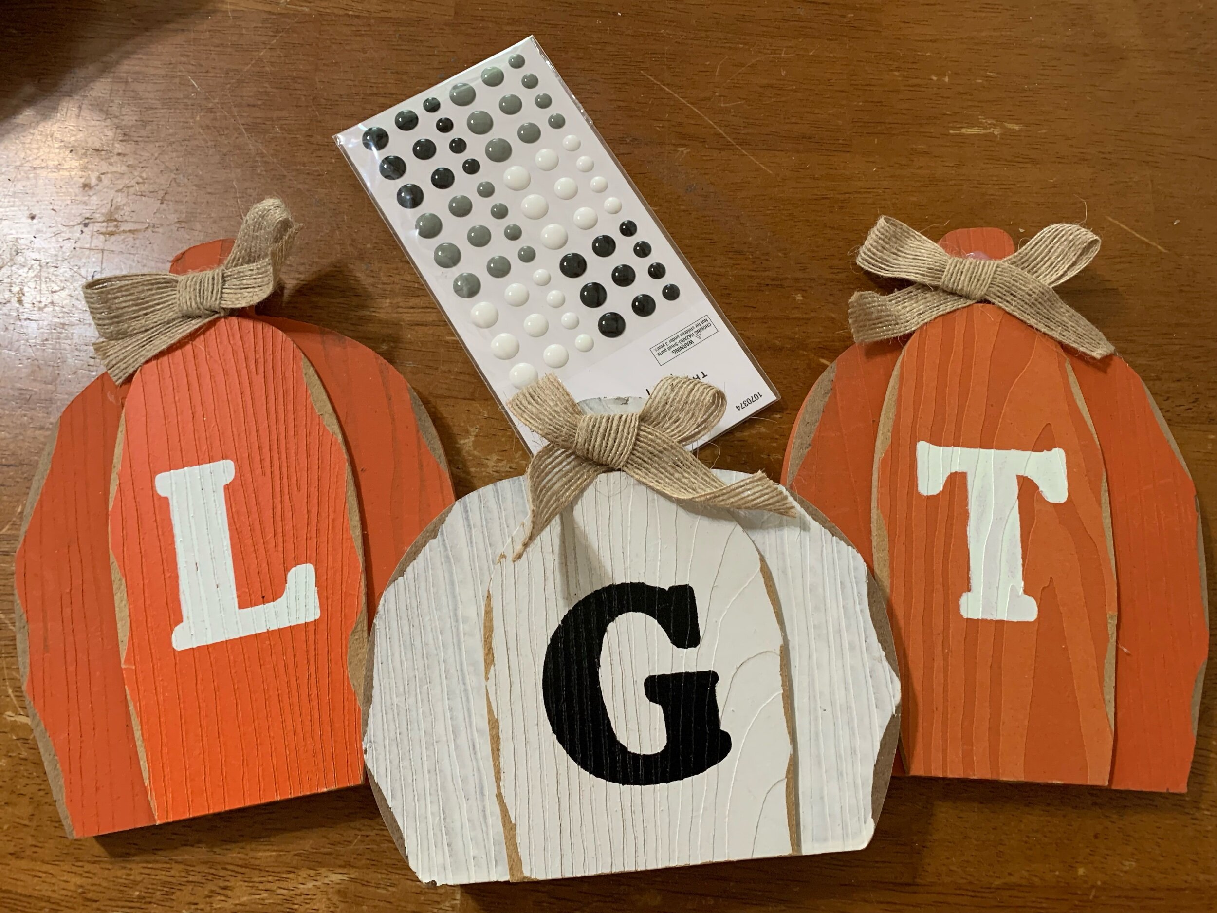 For this project I used three pumpkins, but you could easily just do a single one too!