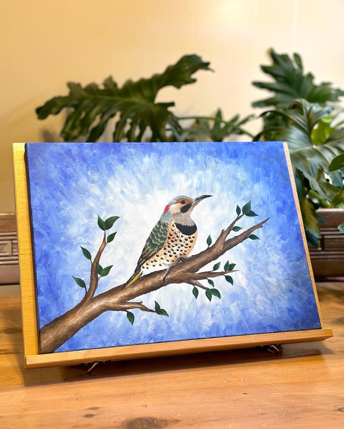 New bird! Male Yellow Shafted Northern Flicker 🐦

#birdnerd #birdart #birdsofinstagram #birdlovers #acrylicpainting #paintersofinstagram