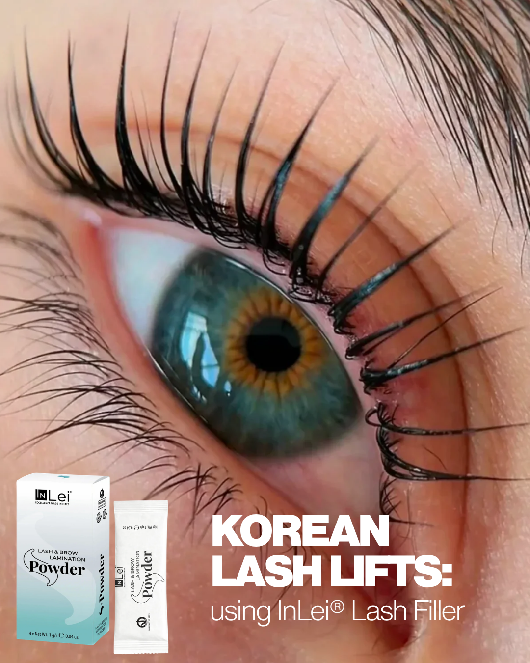 S-POWDER: Korean lash lift using InLei® Lash Filler products