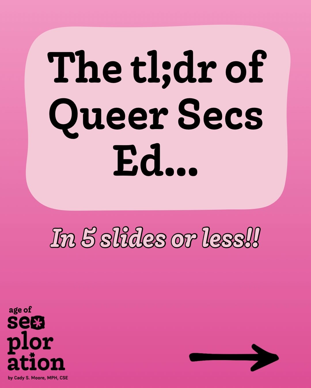 I have some THINGS TO SAY about slide number 5 👀 Fellow queers, what do YOU wish you&rsquo;d learned in seggs ed? #ConsciousExploration #QueerEducation #PrideMonth #WellnessWednesday #BodyAutonomy