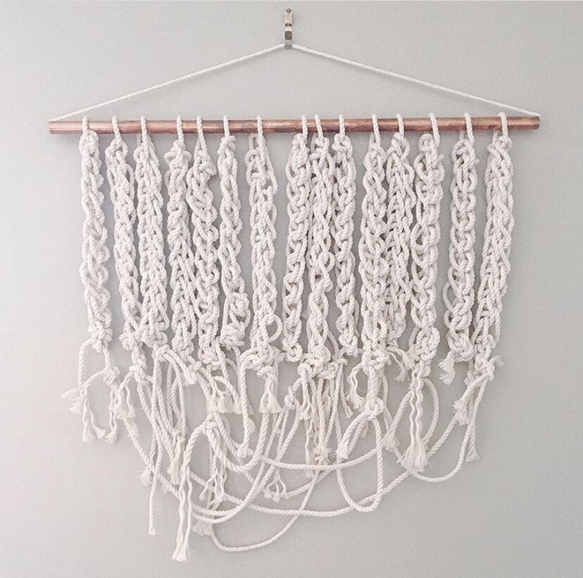 "Controlled Chaos", cotton rope on copper. 2017.