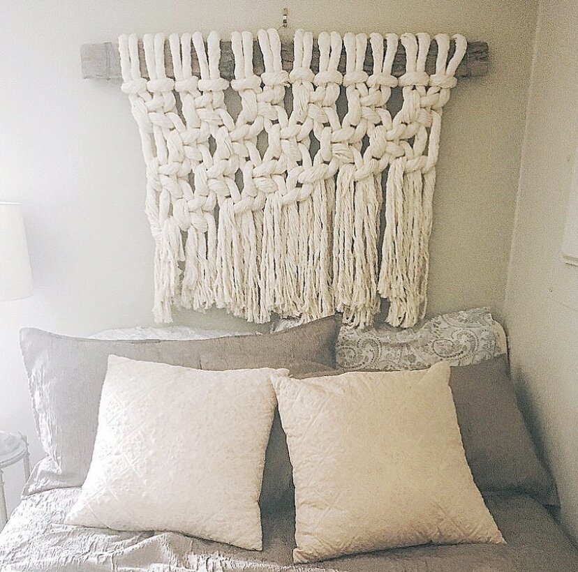 "Here Comes the Sun", cotton rope on wood. 2017.