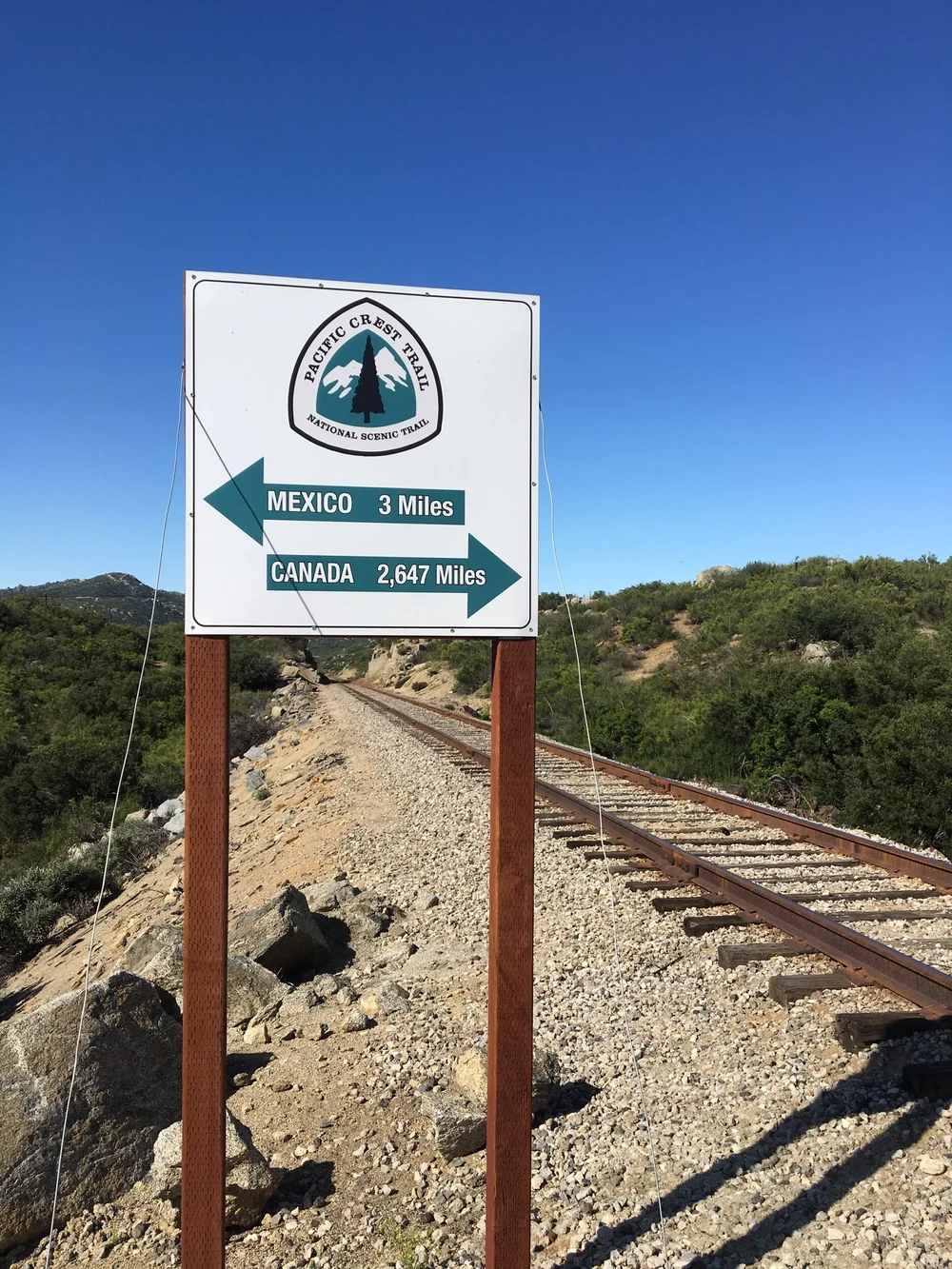 PCT sign 3 miles from Campo, CA (Copy)