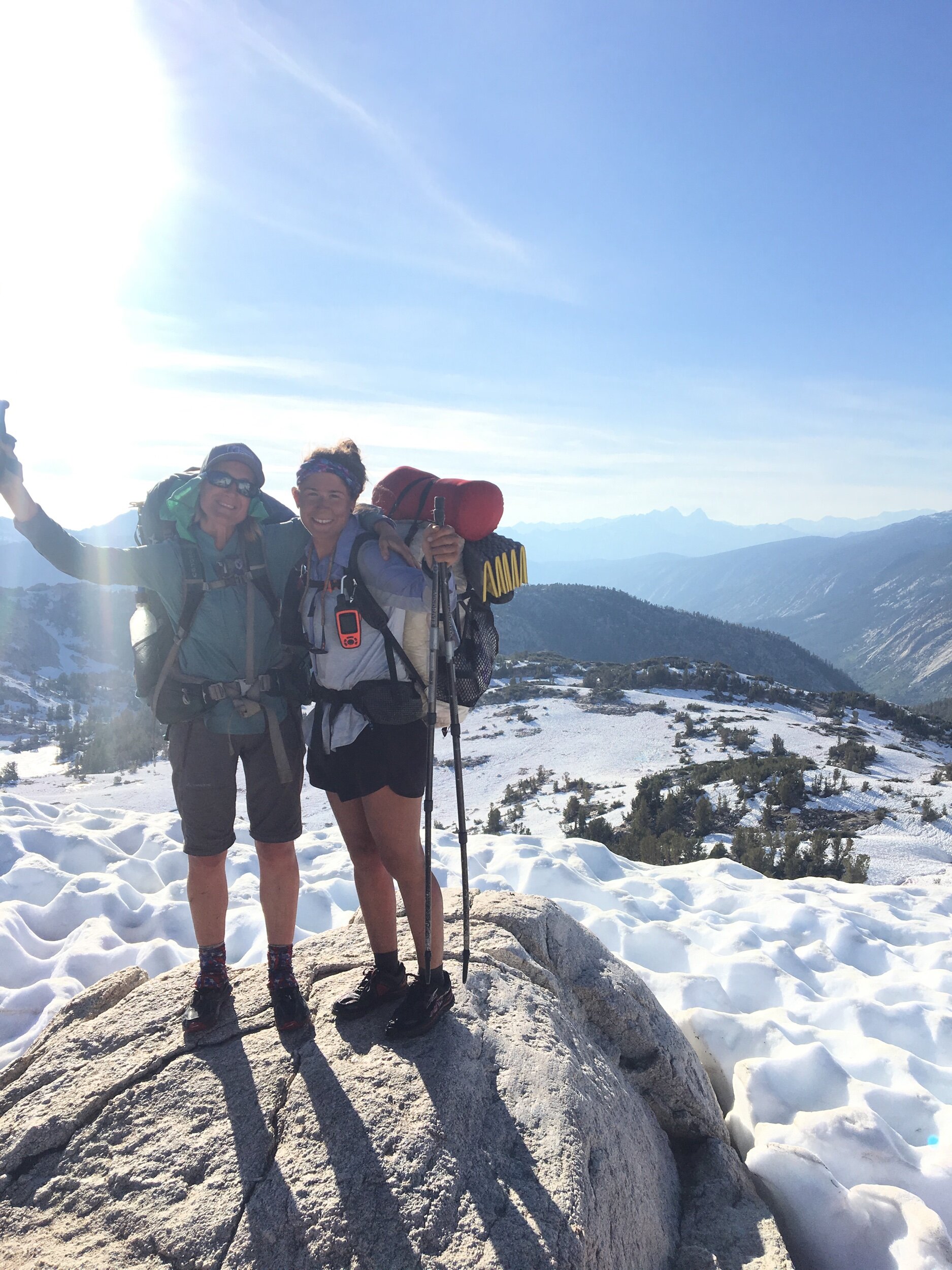 Hiking the Sierras in the snow