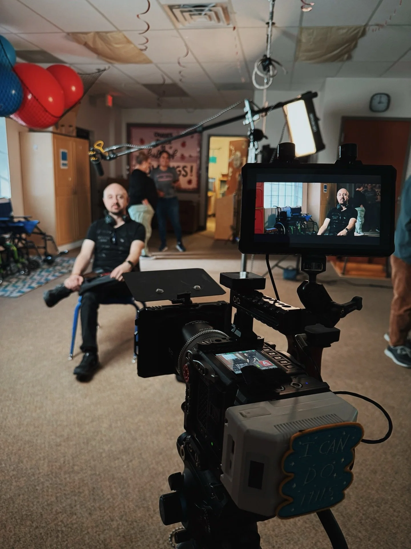 Day 2 filming with @chases_place and capturing some@great shots/interviews at their school. #filmmaking #cinematography #videoproduction #documentaryfilm @blazarlens.official