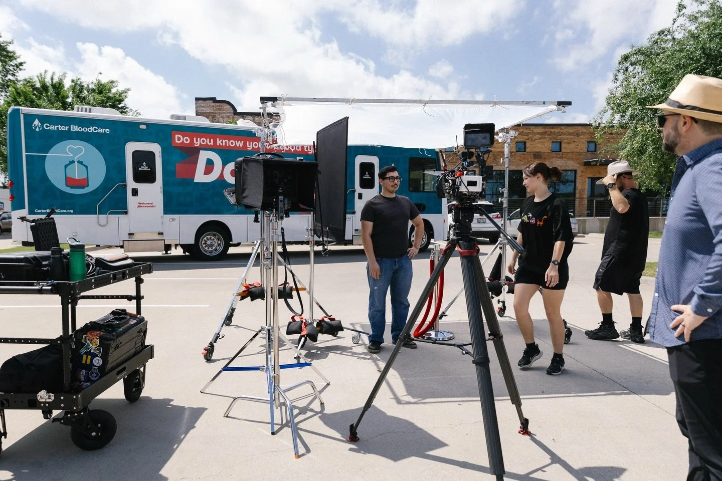Weather permitting, we managed to pull off this year&rsquo;s @carterbloodcare shoot. Appreciate them and @swashlabs for trusting us with the project for another year. 

#commercialvideo #denton #videoproduction #donateblood