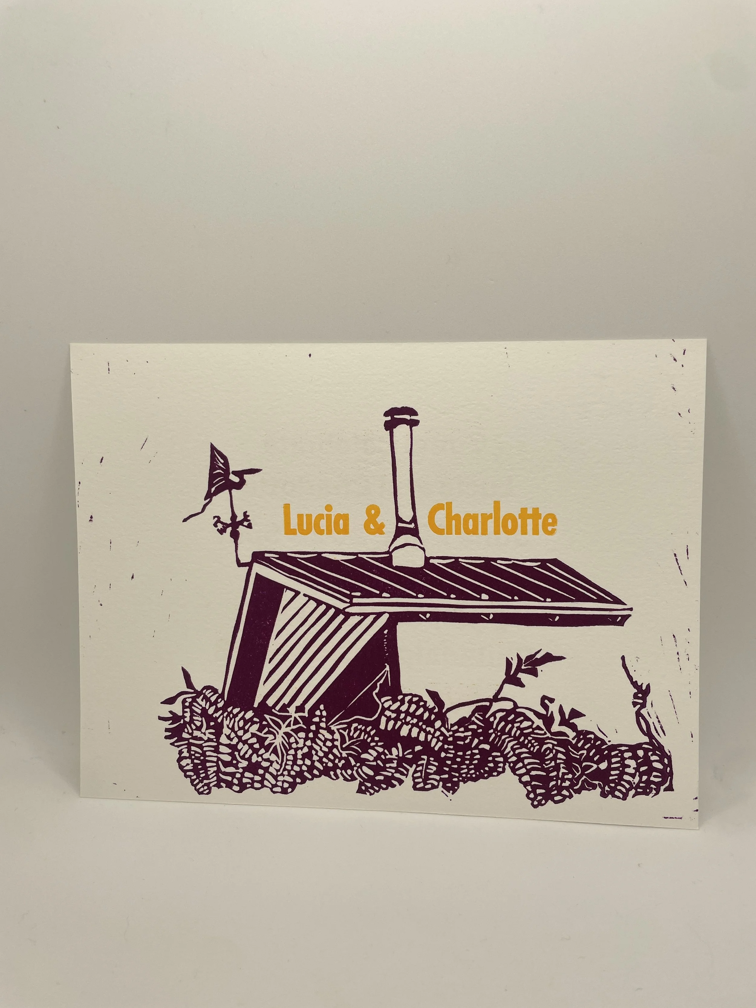 Woodblock print with Letterpress hand set type 