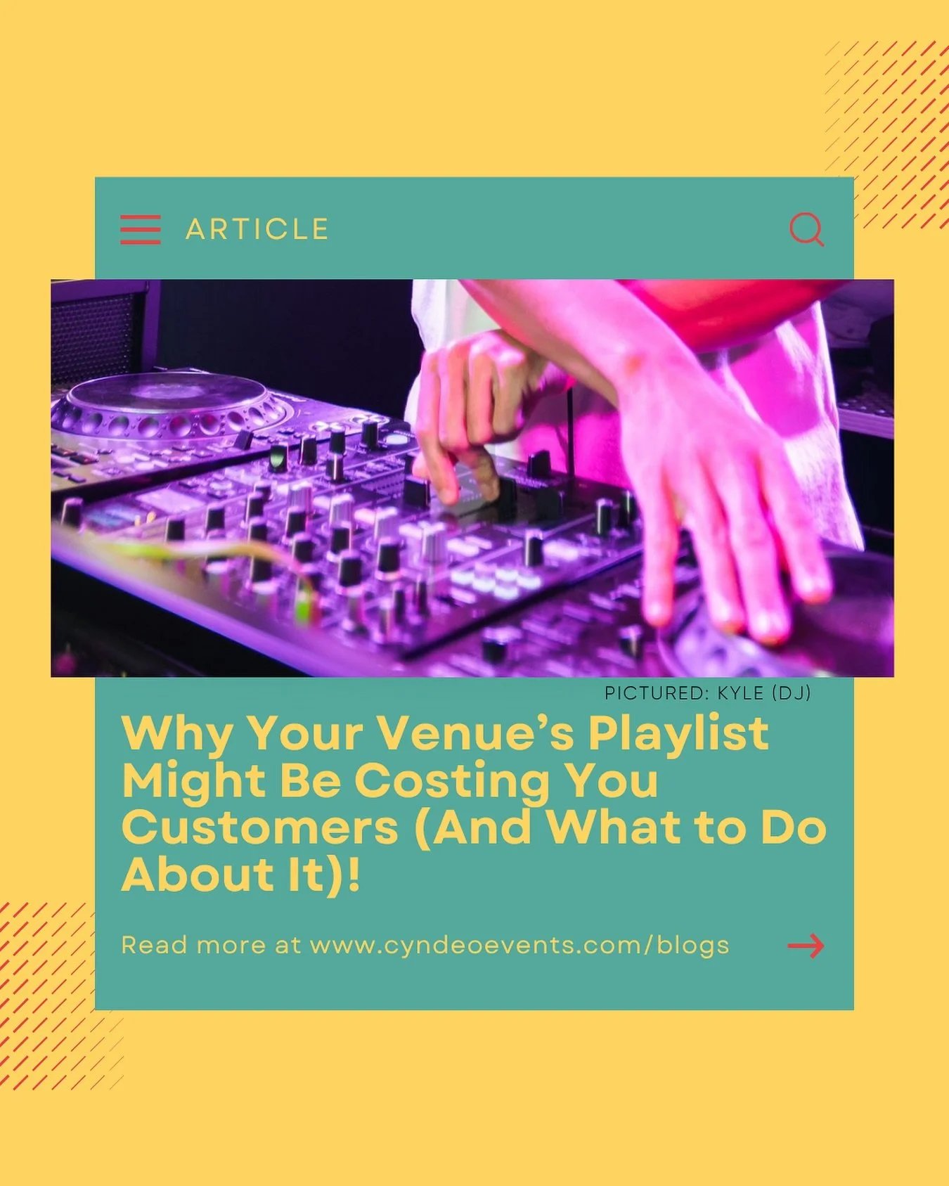 Your Competitive Edge Starts with the First Beat 🎧 

In today&rsquo;s ultra-competitive nightlife and social scene, having great drinks and a cool space isn&rsquo;t enough anymore. People aren&rsquo;t just going out for a cocktail - they&rsquo;re go