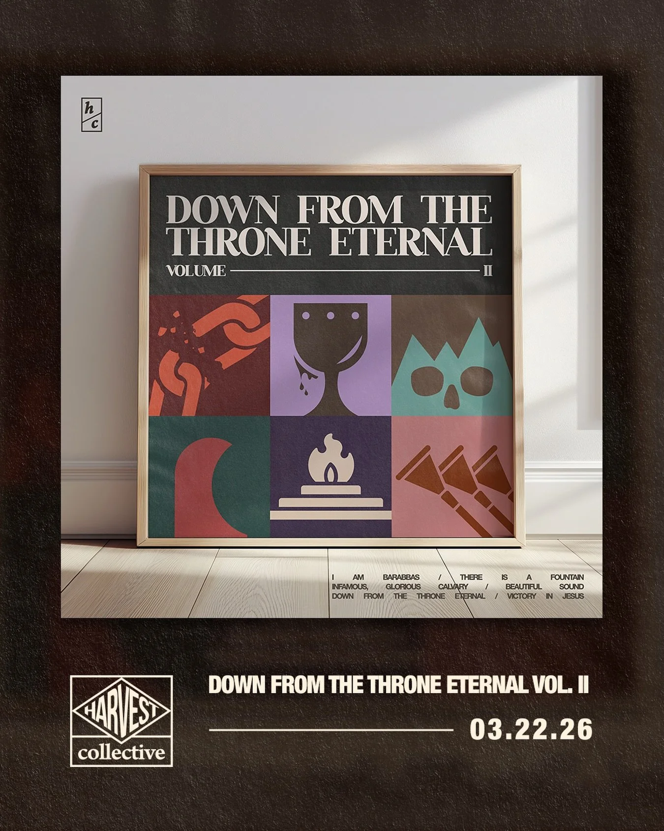 We are just three days away from Down From The Throne Eternal: Volume II dropping. We can&rsquo;t wait to share this project with you and hope it stirs in your heart to cling to the Savior during this Lenten season.

#harvestcollective #downfromtheth