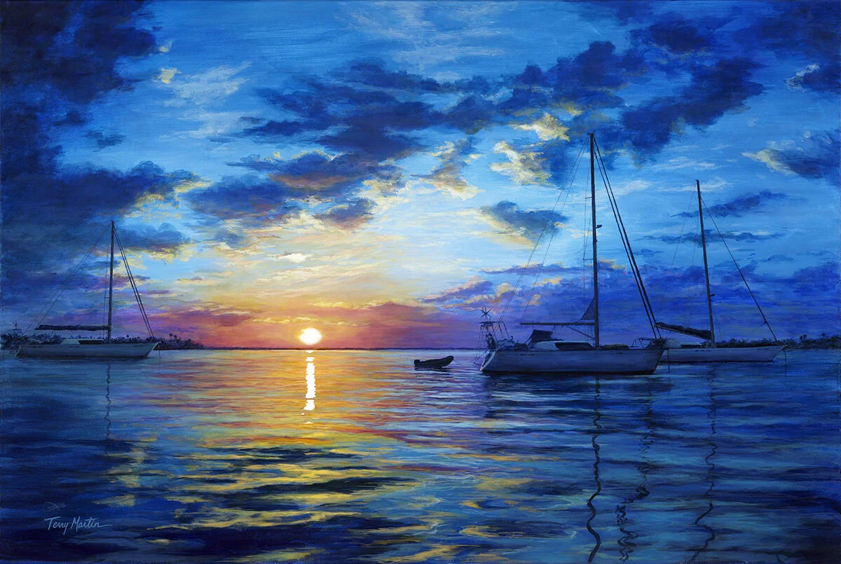 Reflections (36” x 24,” acrylic)