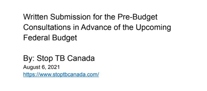Written Submission for the Pre-Budget Consultations