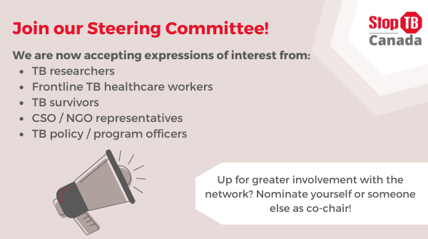 Join the Stop TB Canada steering committee!