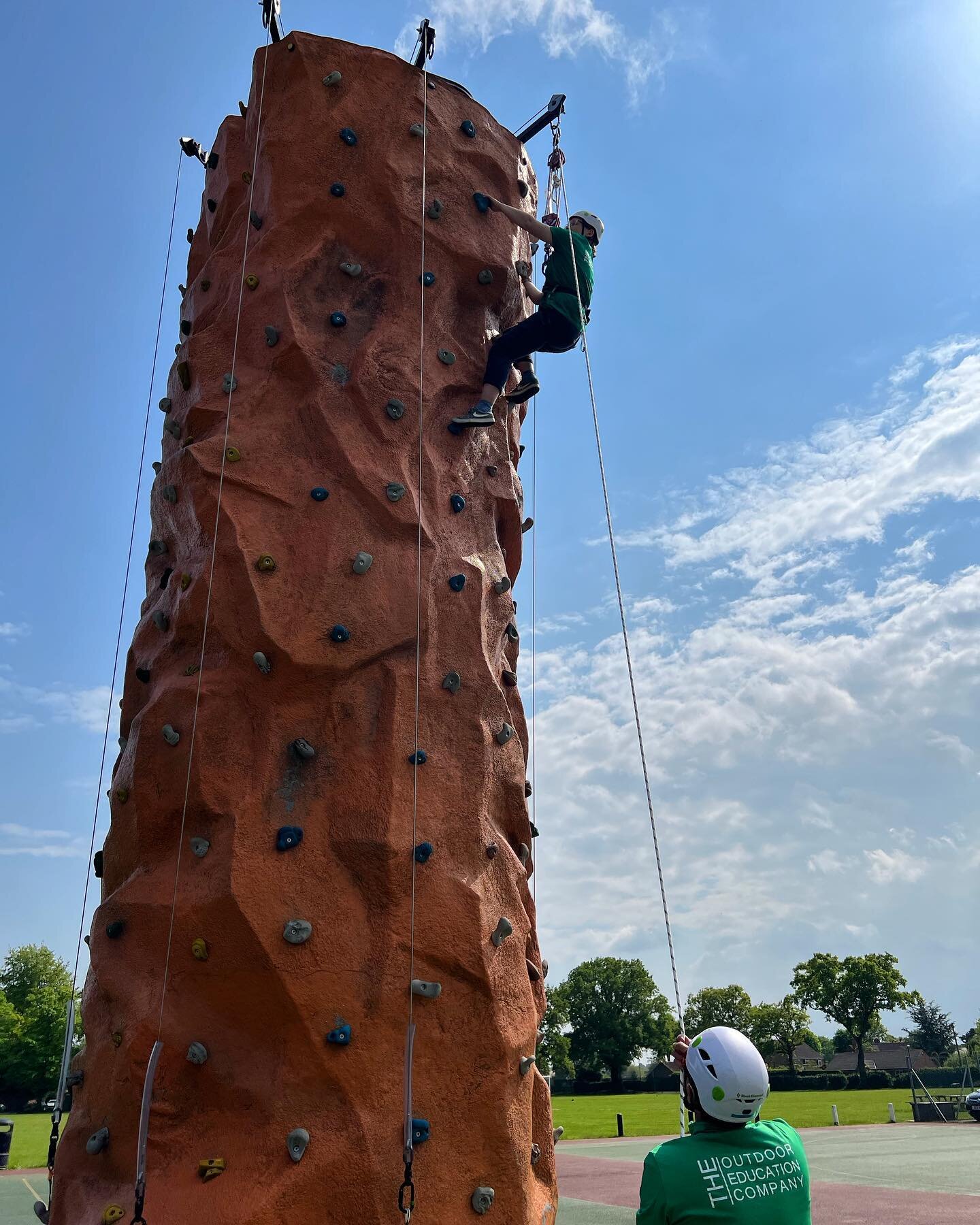 Harris CofE secondary. A day of climbing as part of a mental health wellbeing day. John and Georgie working together to set up our accessible kit which enabled a wheelchair user to access our activity.