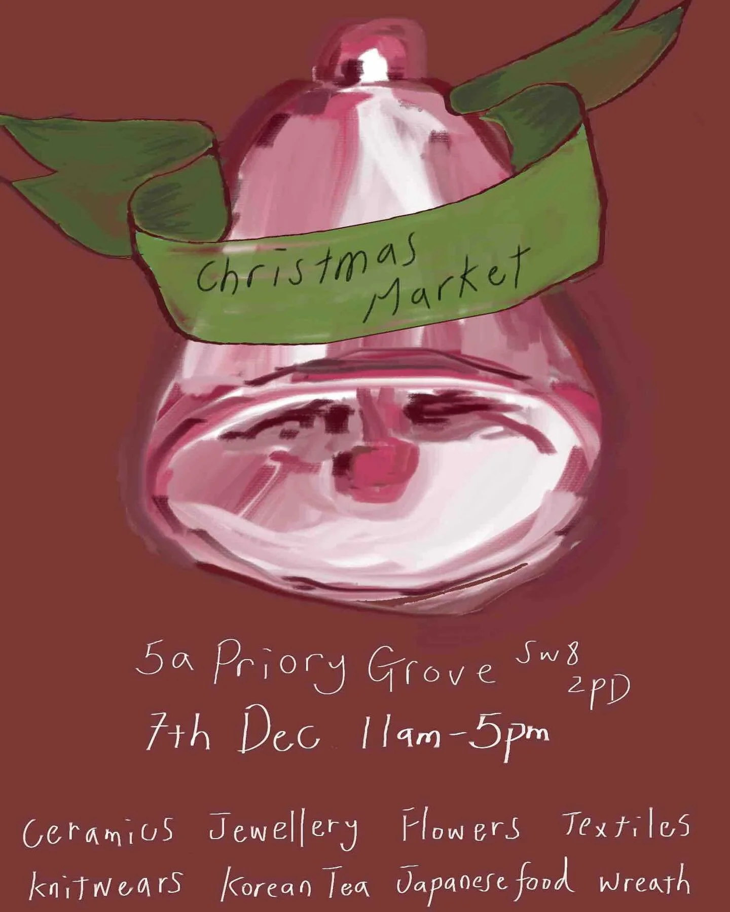 ππππππππππππππππ
Save the date! 
We are hosting a cozy Christmas Market with craft makers in our studio in Stockwell. 
@ofiddes @jakhu_studio @sowsstudio @miki_meshi3 @be_oom_ @yumeihuang_studio @cosmosandplums @yinari__ 
#christmas