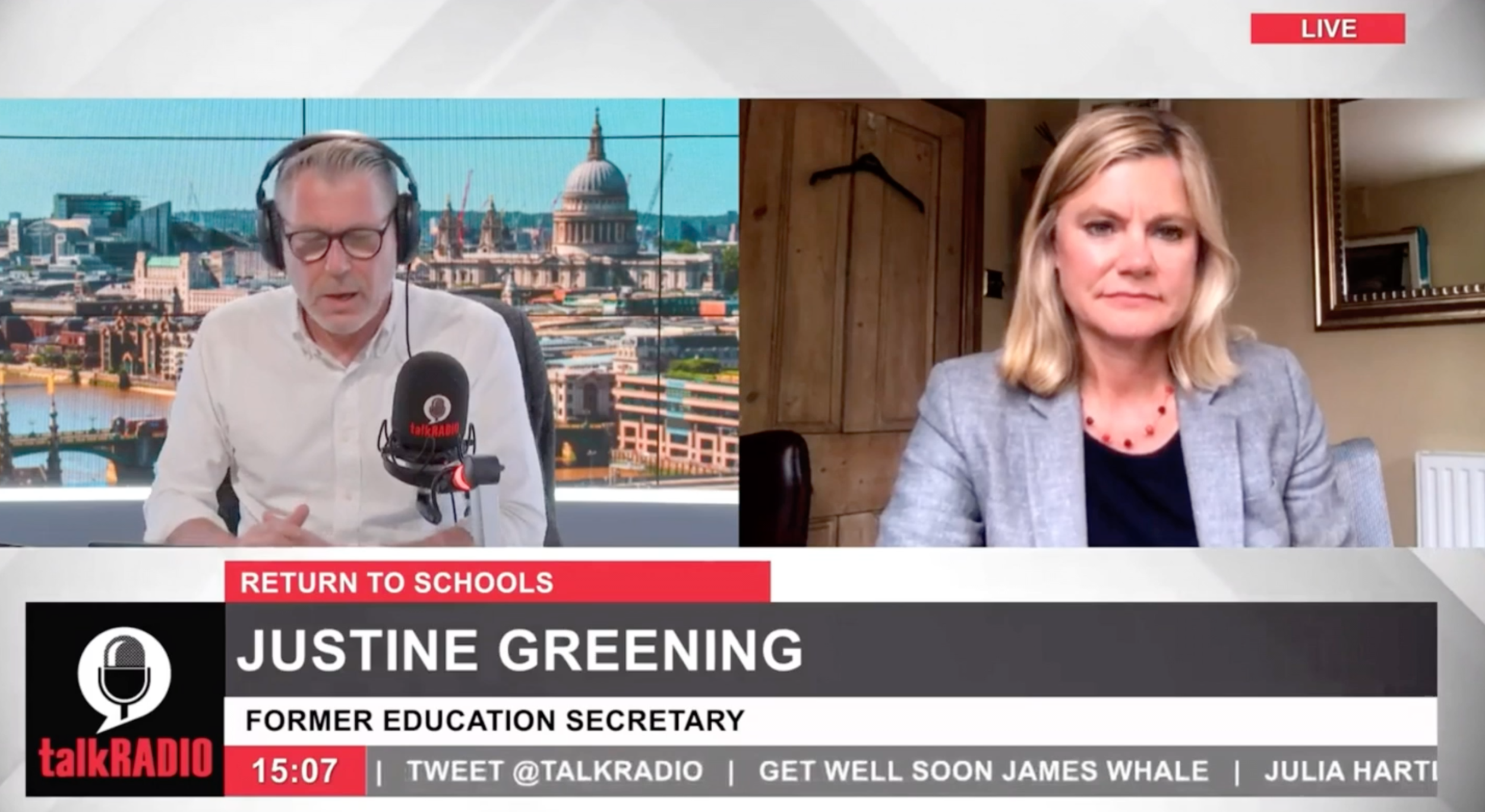 Justine discusses opportunity areas and exams on Talk Radio