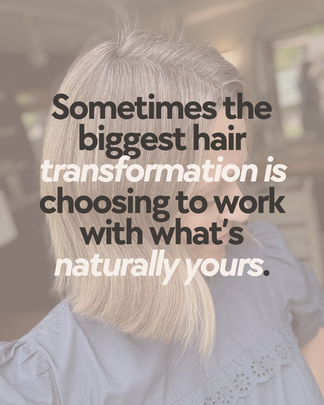 Sometimes the biggest hair transformation is choosing to work with what&rsquo;s naturally yours.🤍

Going grey doesn&rsquo;t have to mean choosing between covering it completely or growing it out with a harsh line.

Grey blending is all about working