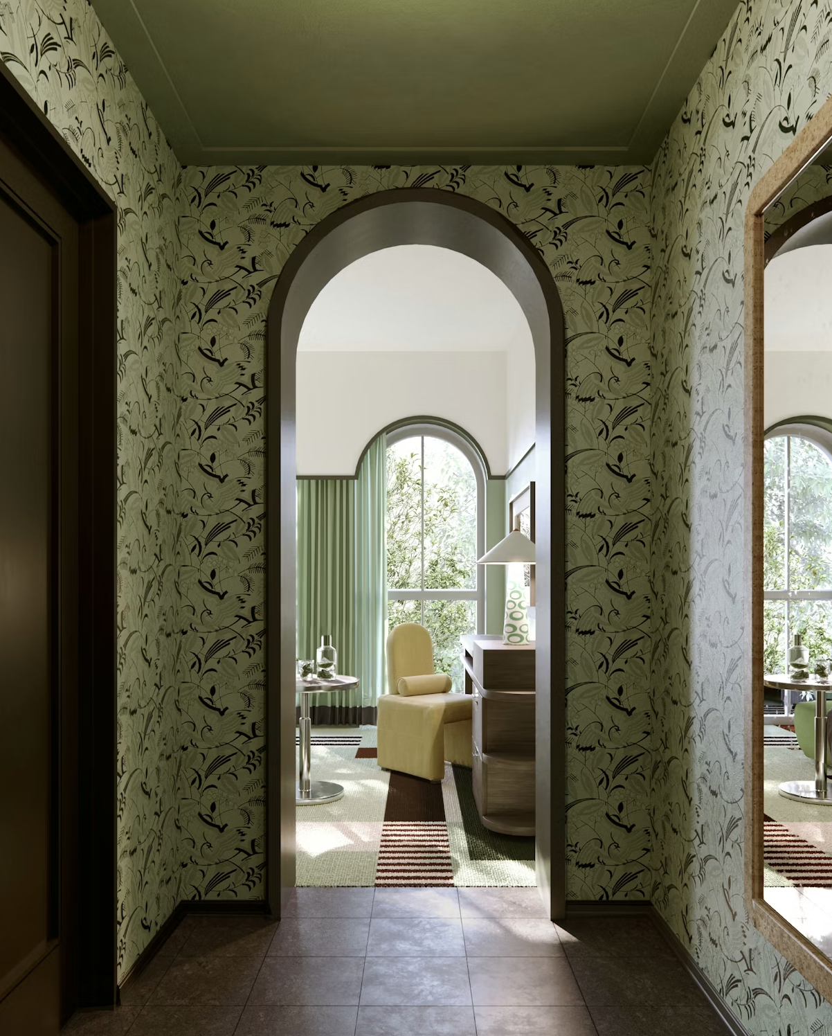 The Warbler Hotel Interior Room