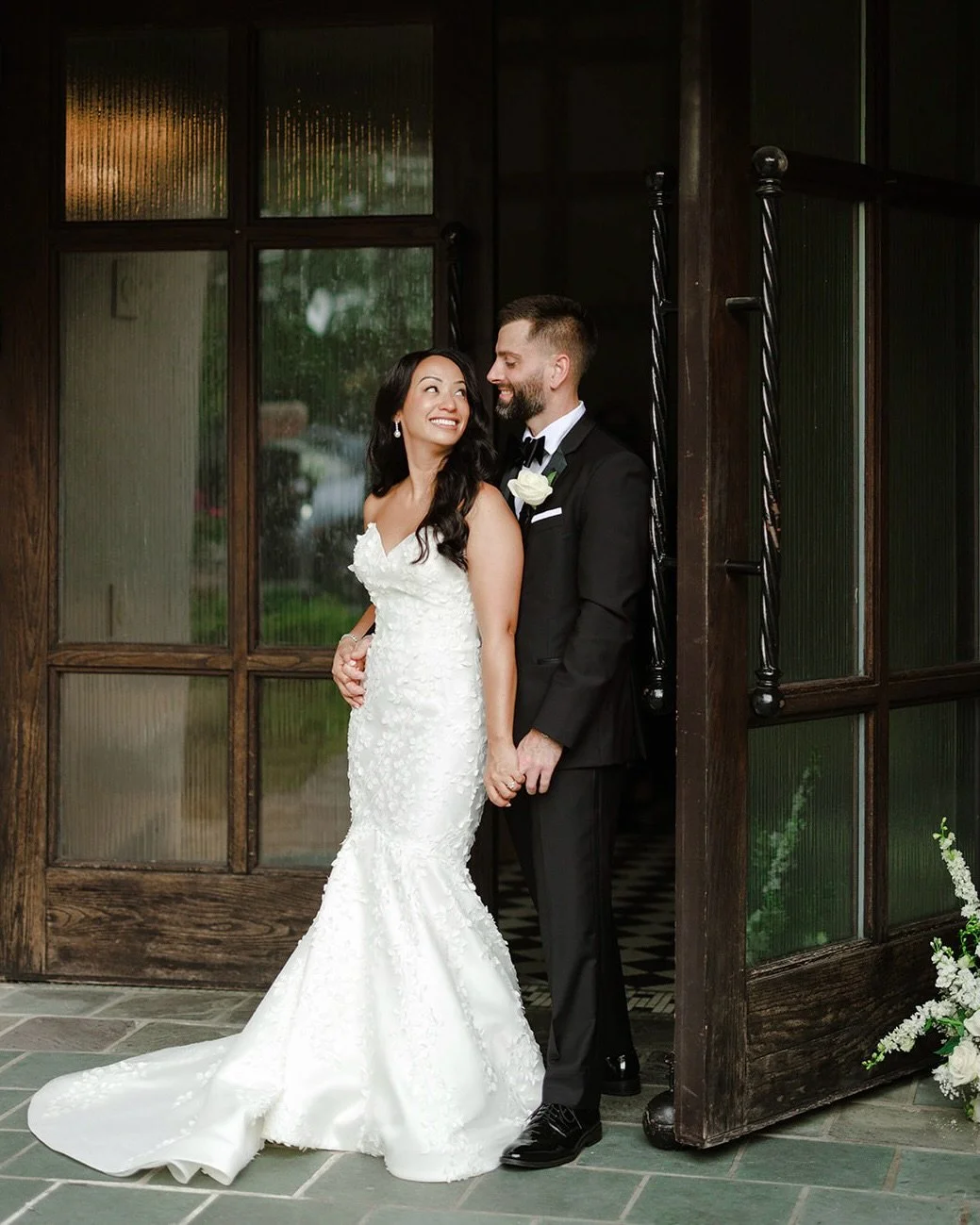 Where the night settled into candlelit warmth.

Rose &amp; Dom&rsquo;s gorgeous wedding day:

planner: @kristinawittigweddings 
florist: @markkintzeldesign 
wedding dress: @elizabethjohnscouture @annebargebride 
venue: @hotelduvillage 
stationary: @p