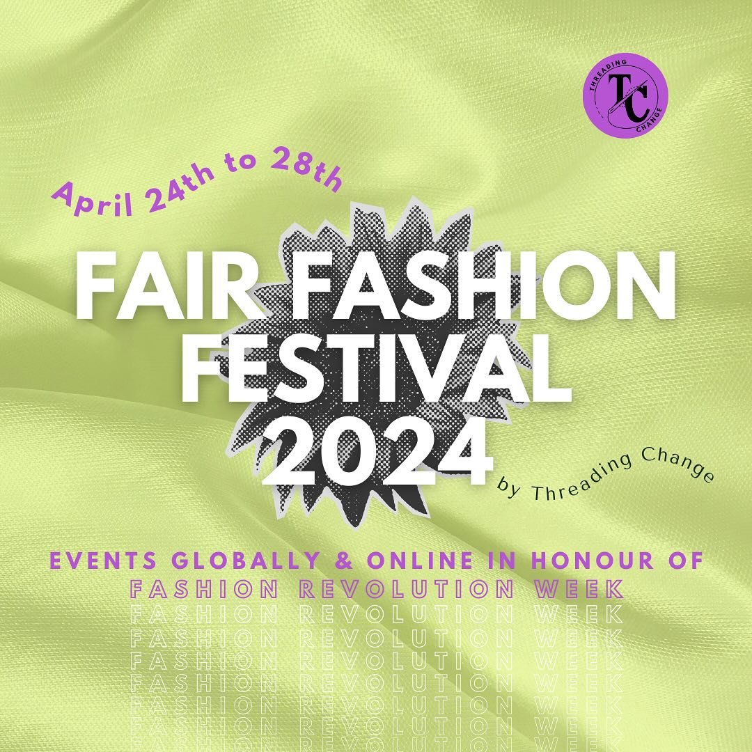 🌍 Ready for our Fair Fashion Festival 2024? just one week left!

🌿 Explore global and online events in honor of Fashion Revolution Week advocating for ethical fashion.
♻️ Engage with us in global webinars, regional clothing swaps, career chats, and