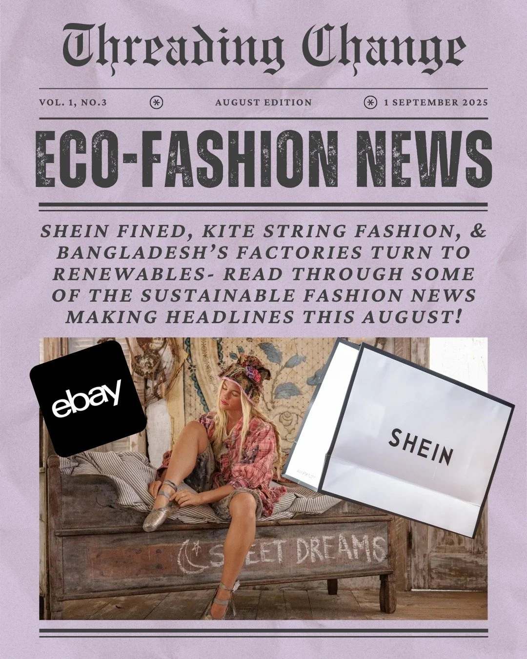 From Shein&rsquo;s &euro;1M greenwashing fine to eBay&rsquo;s secondhand takeover at global fashion weeks, August was packed with big moves in sustainable fashion. Dive into the stories shaping the future of fashion! ✏️💚

#SustainableFashion #EcoNew