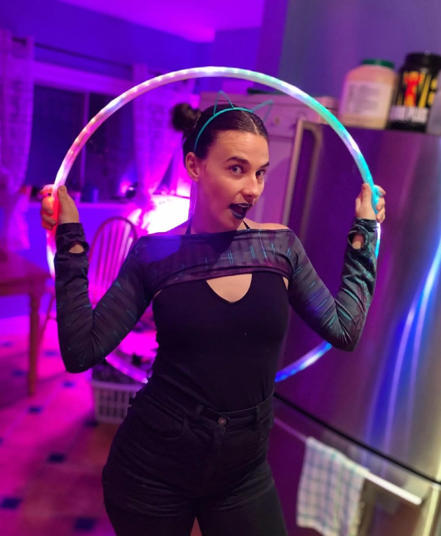 Kristin (she/her) a.k.a Hoopamine (hoo &middot; puh &middot; meen) is a hoop and flow artist that lives and creates on the unceded, ancestral and traditional lands of the xʷmə&theta;kʷəyəm (Musqueam), Sḵwxwú7mesh (Squamish), and səlilwətaɁɬ (Tsleil