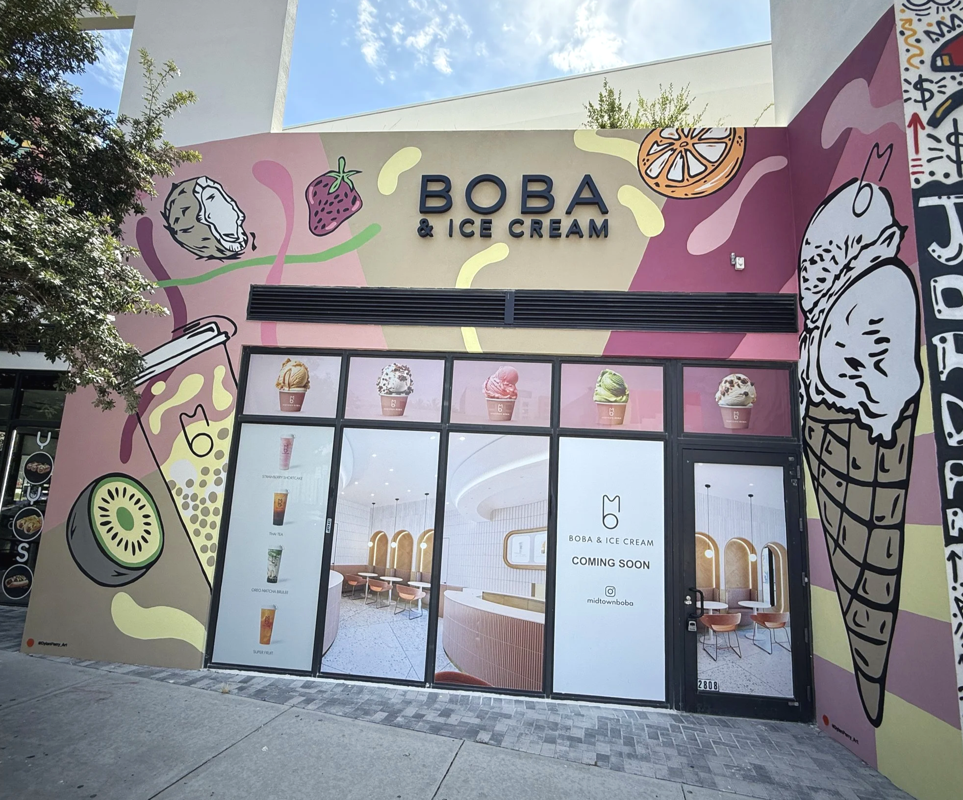 Midtown Boba Mural - Wynwood, Miami 2025
