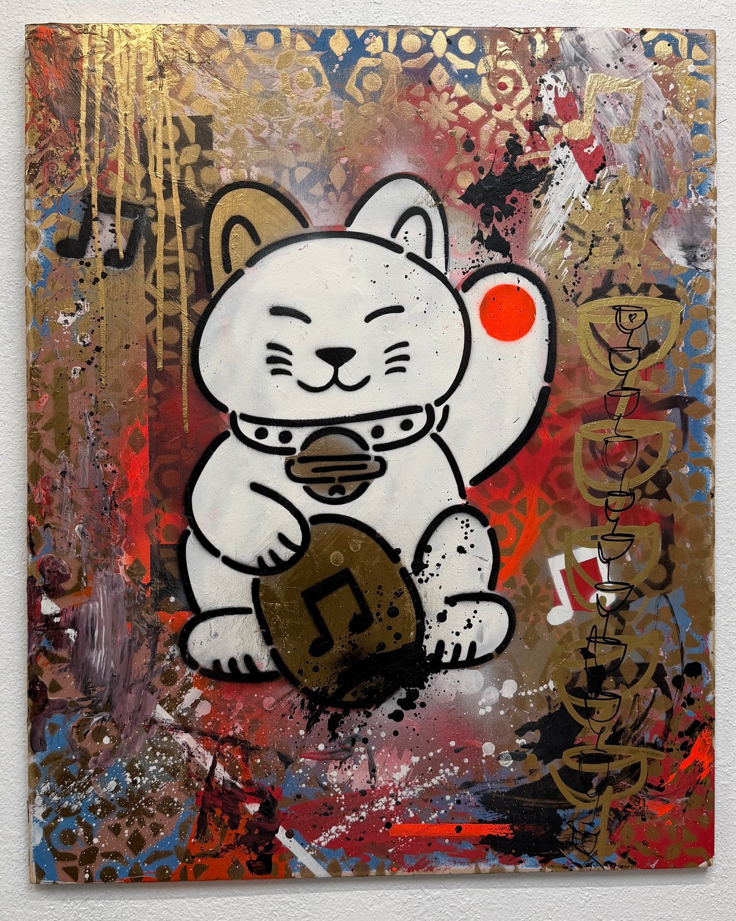 I don&rsquo;t live paint at events often, but when I do it&rsquo;s outside with spray paint @watersttampa for Beats on the Street!

Here is fun version of a Money Cat on a 31in x 25in birch wood panel that I painted during the event.

This piece sold