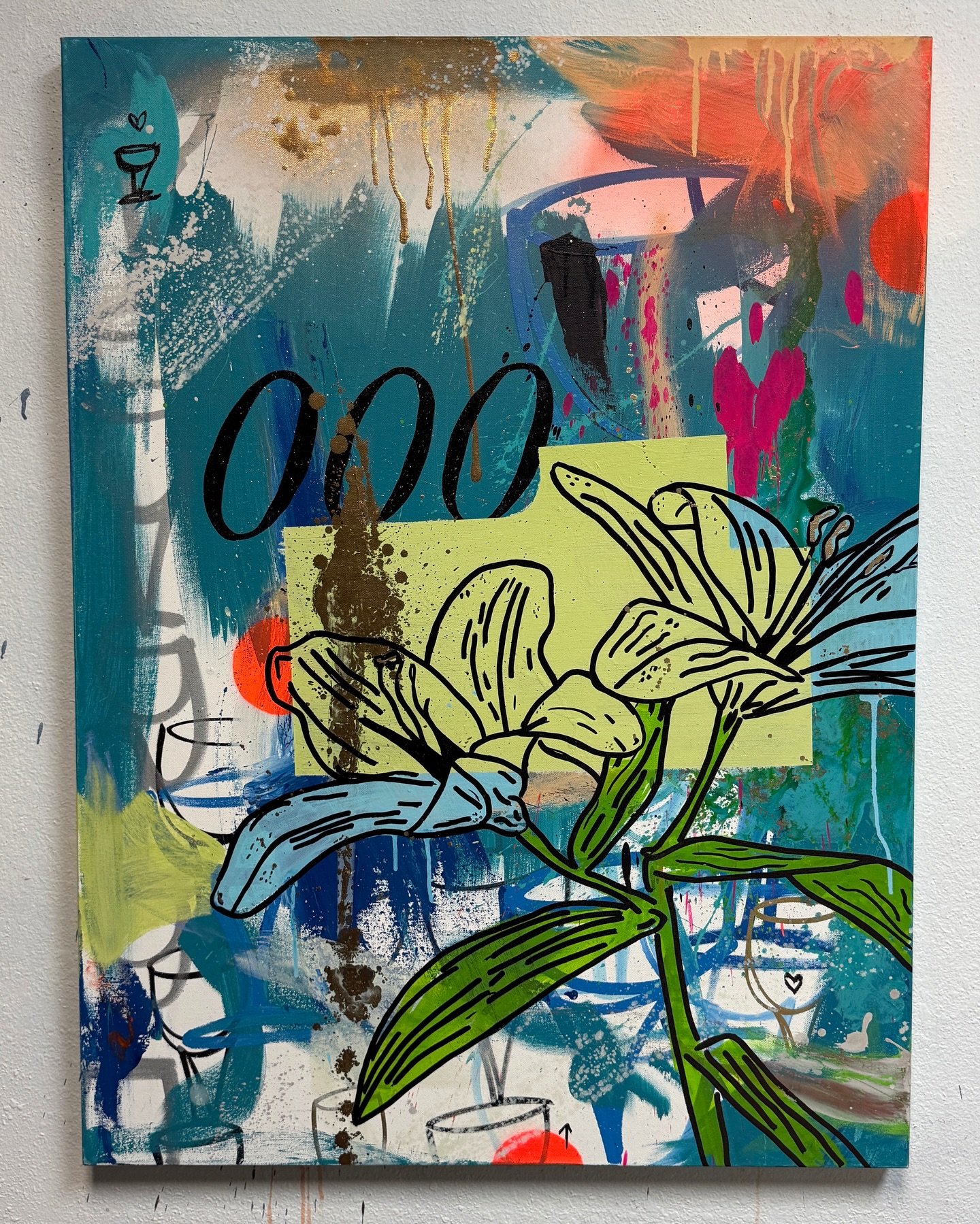 &ldquo;000&rdquo; a number that signifies new beginnings, infinite potential, and divine connection 🟠

This is a larger piece that sold @indieseminoleheights during my solo show last September.

40in x 30in┃Gallery Canvas┃🥂