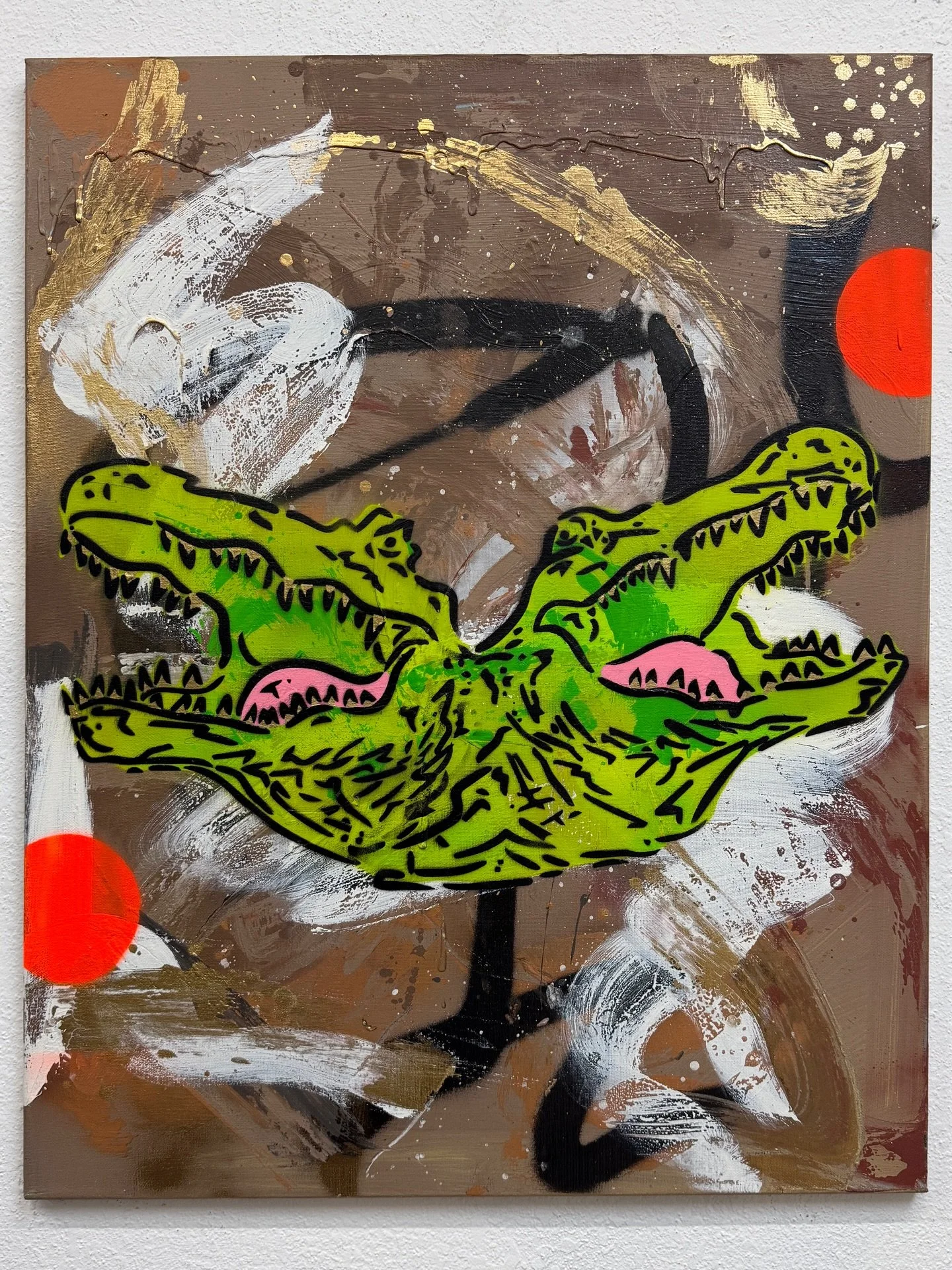 The Seminole Heights Double Headed Gator 🐊

A new version and palette derived from previous work.

30in x 24in x 7/8in┃Available (for now)