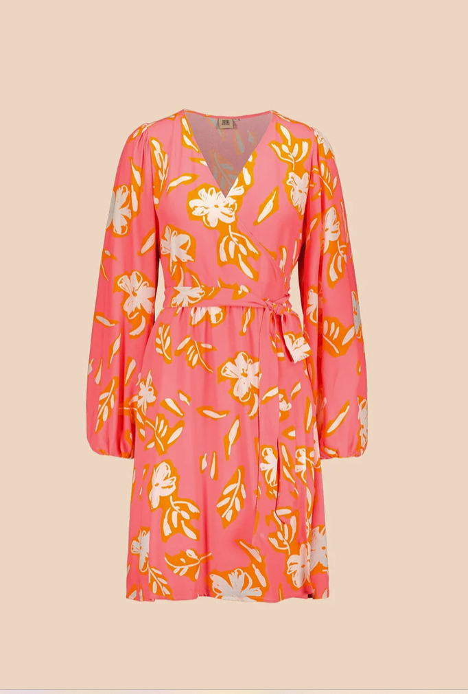 9388 Kaiko, wrap mini dress, Candy floral, koko XS