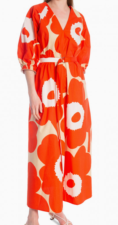 9529. Marimekko, Kimppu Unikko -puuvillamekko, koko 40.