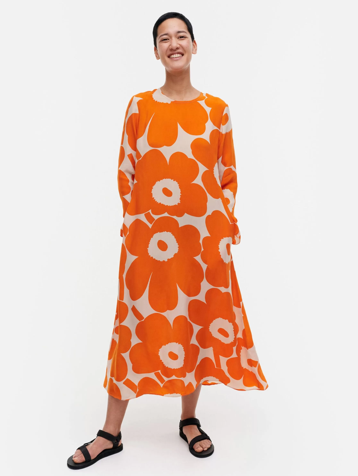 9651. Marimekko, Vesitse Unikko -kupromekko, koko 44.