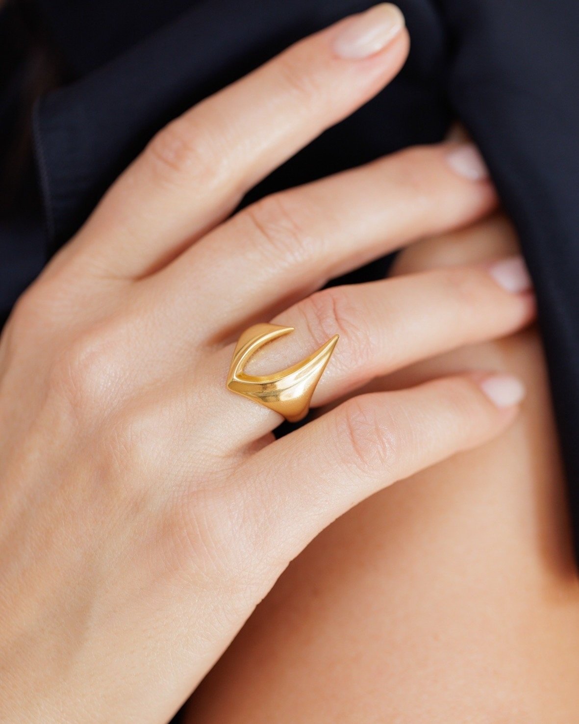 Ivon Wong, Ivonovi, The Sense of Beauty, blade ring, jewellery, designer jewellery, jewelry, gold ring, jewellery gallery Netherlands, Jewellery shop Rotterdam
