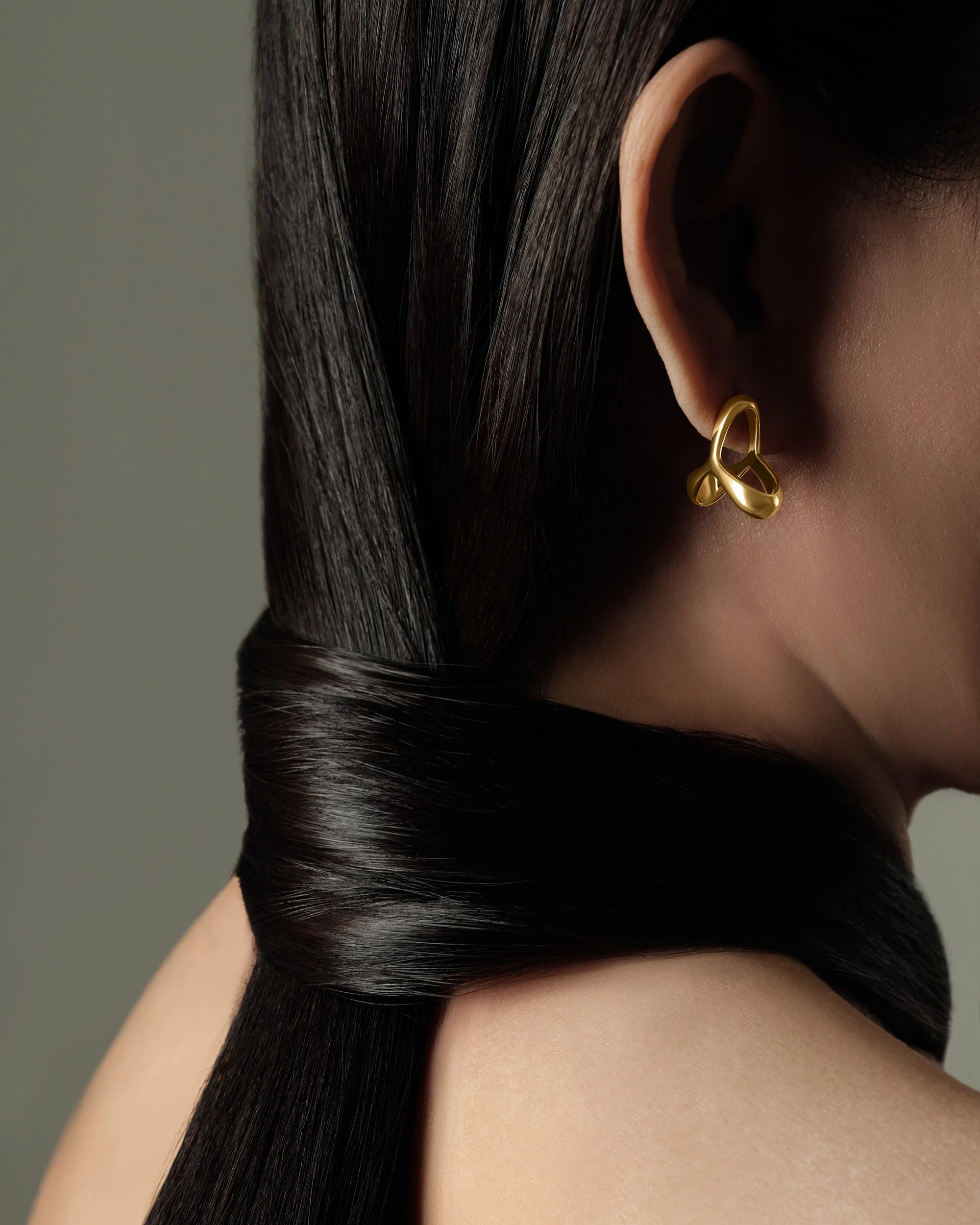 Molecular Earrings Gold Plated