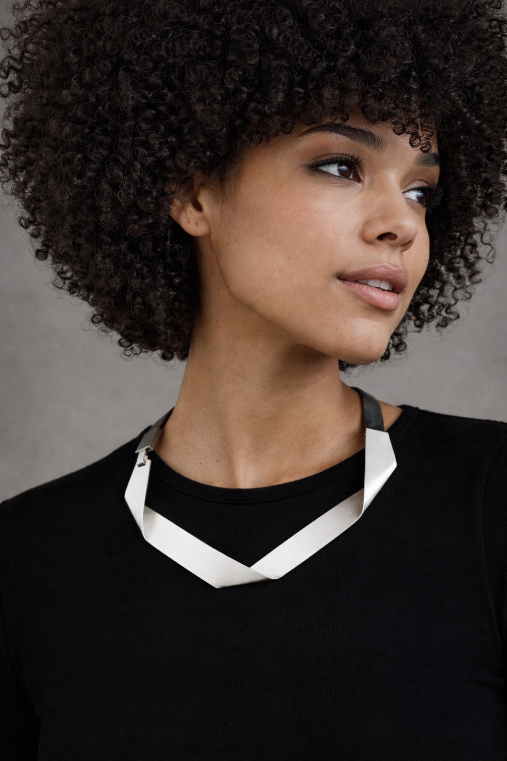 Pliages  Necklace Silver