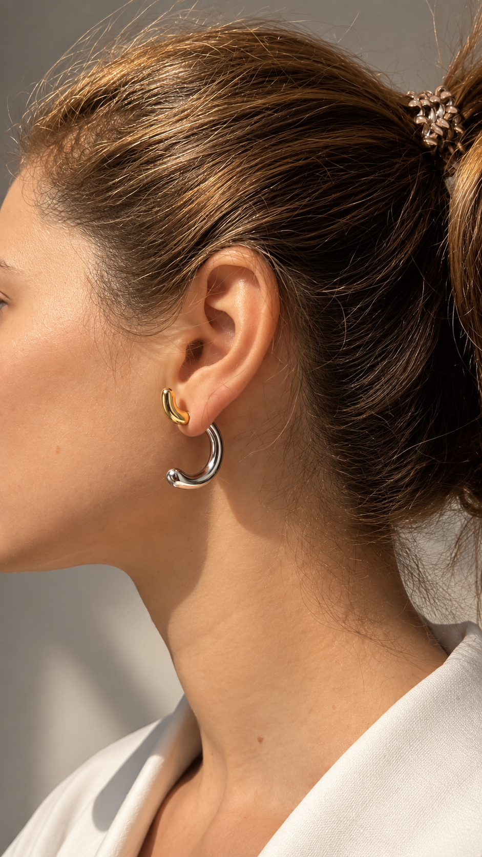 Twin arc earrings