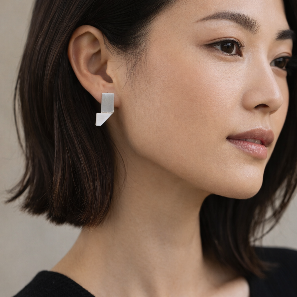 Pliages Earrings Silver