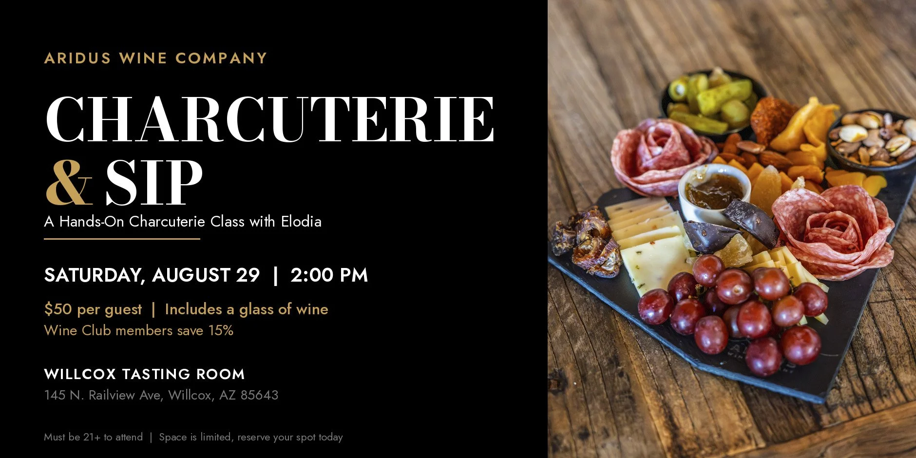 Charcuterie & Sip: A Hands-On Class with Elodia