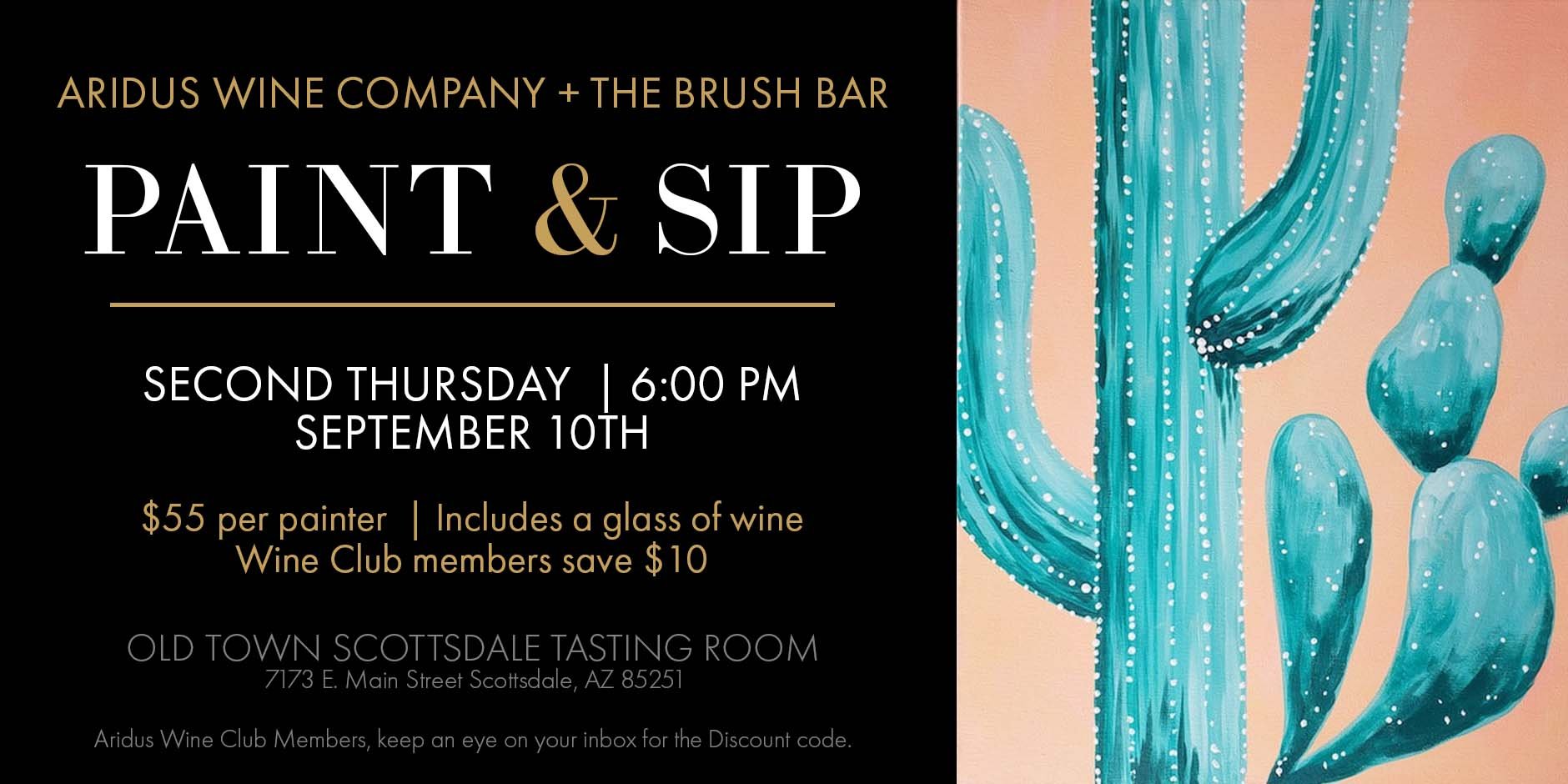 Aridus x Brush Bar Paint & Sip