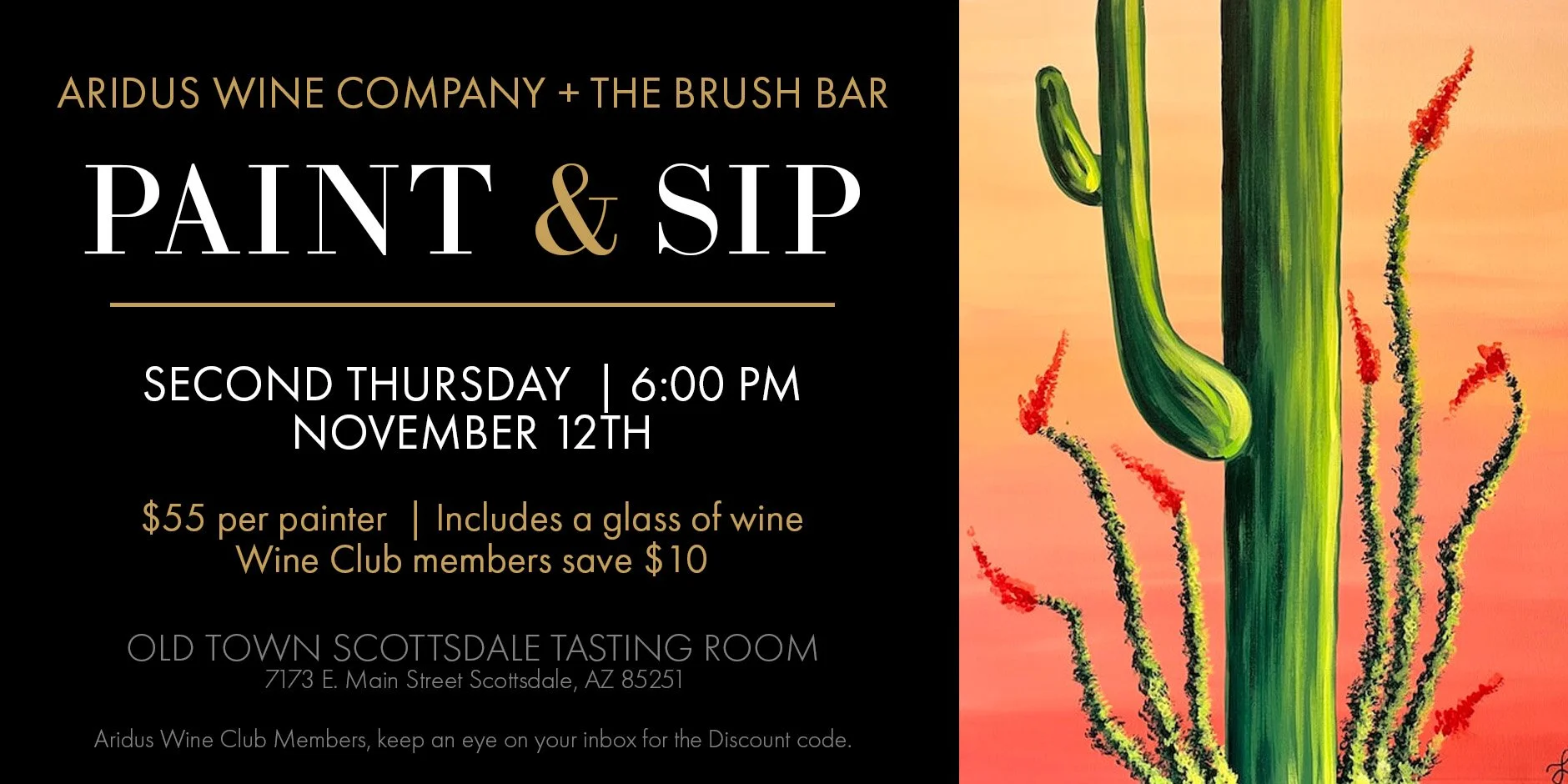 Aridus x Brush Bar Paint & Sip